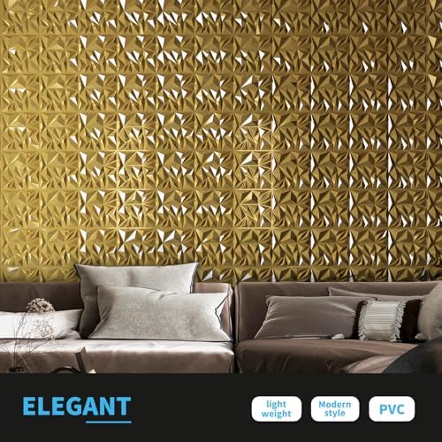 Art3d 33-Pack Modern Diamond Textured 3D Wall Panels, 12 x 12 in - Image 2