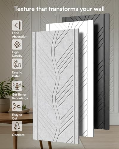 SODOCT 6 Pack Large Acoustic Panels, 47.2" X 23.6" X 0.4" Sound Proof Panels - Image 6