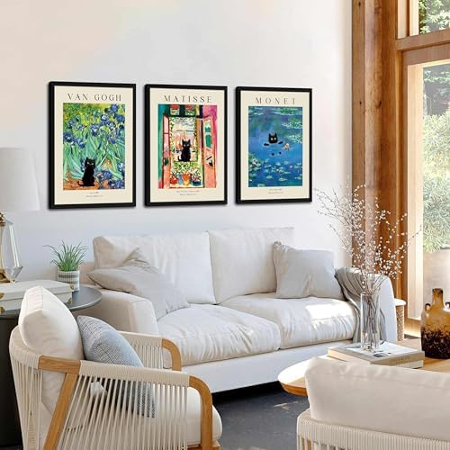 Wood Framed Monet Wall Art Set of 3 - Image 6