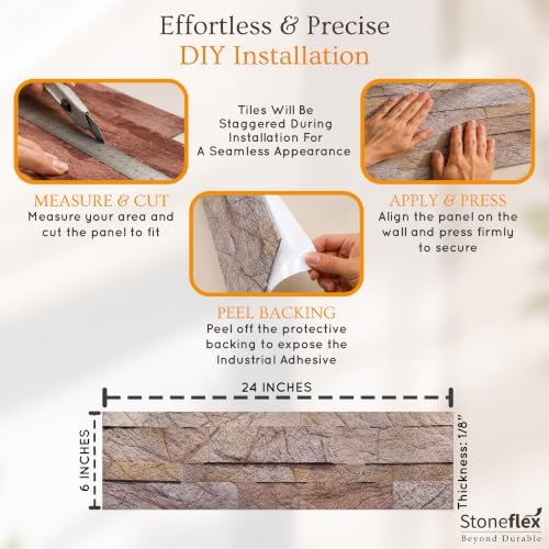 Stoneflex Peel and Stick 3D Stone Tiles - Image 3