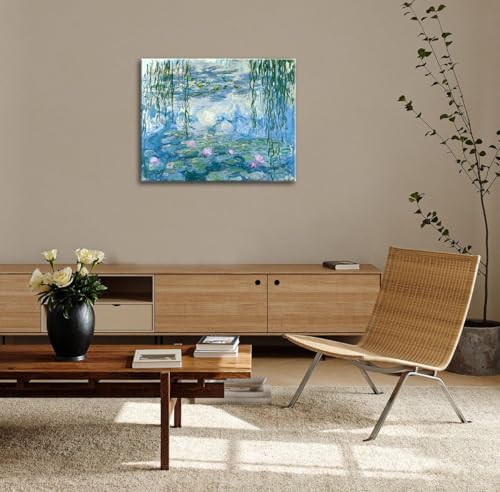 weiyiart Claude Monet Wall Art Water Lilies Painting Impressionist Oil - Image 4