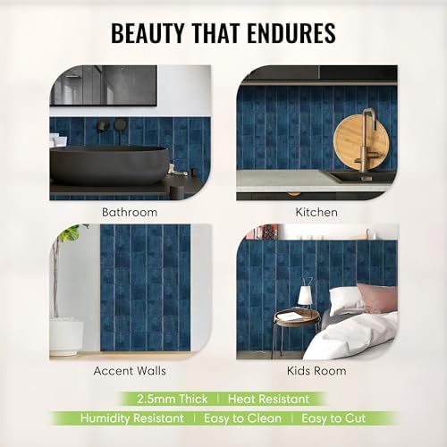 Select 5 Pack Peel and Stick Backsplash Square Tiles, 12x12 in - Image 3