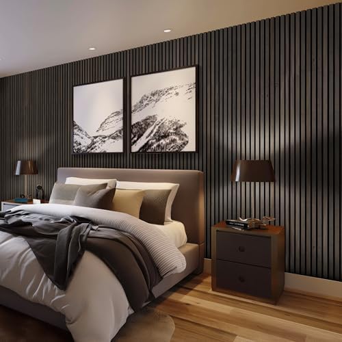 MSI Acoustic Slat Panel 9.5in. x 94.5in. Umber Wood Panel Accent Wall Tile - Image 4