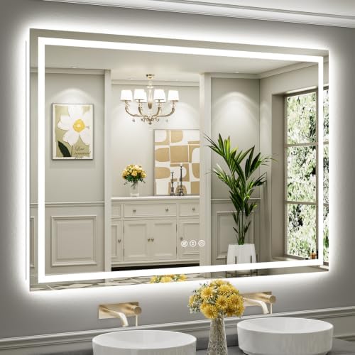 68x48 Inch LED Bathroom Mirror by Briivuemodernmirrors