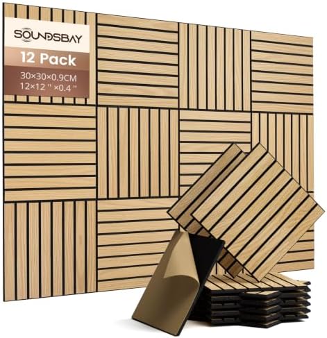 Soundsbay 12 Pack Acoustic Panels Self-Adhesive by Soundsbay