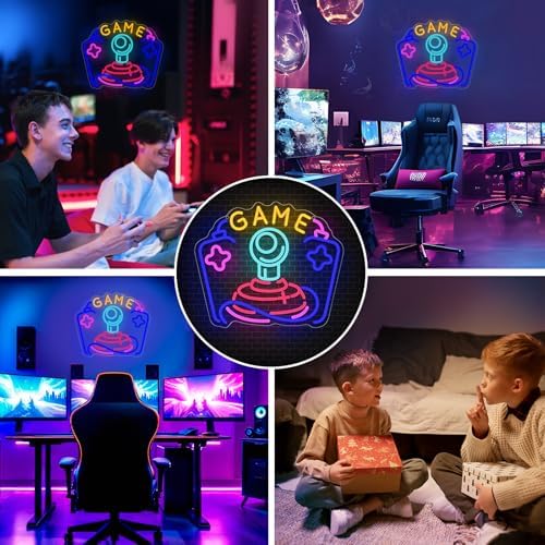 wootfairy LED Lights Wall Decor 15.36 * 13.78in Gamer Joystick Neon Sign - Image 7