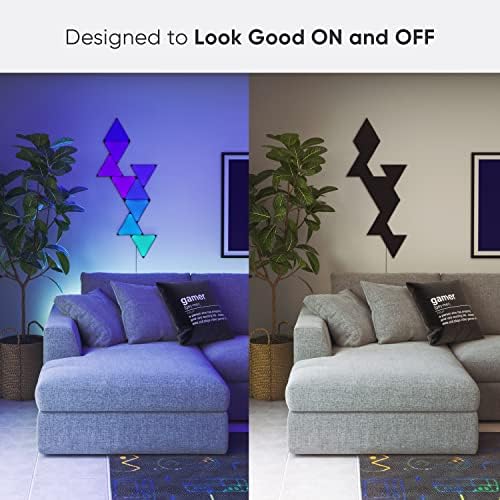 Nanoleaf Shapes Triangle Lights, Smart RGBW LED Wall Light Panels - Image 3