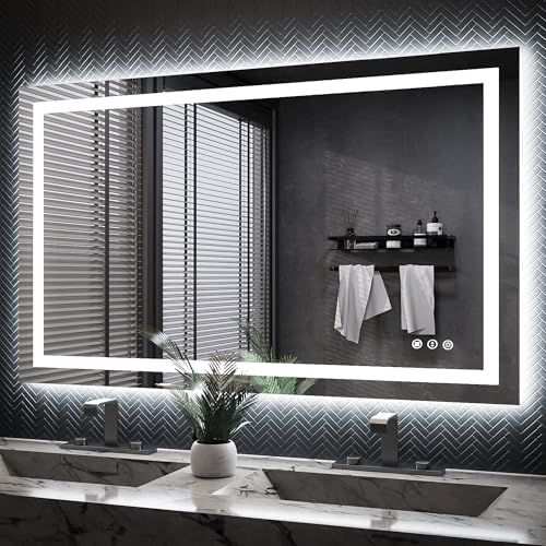 ISKM 50x30 LED Mirror for Bathroom, Front and Back Lit by ISKM-IStillKeepMovin