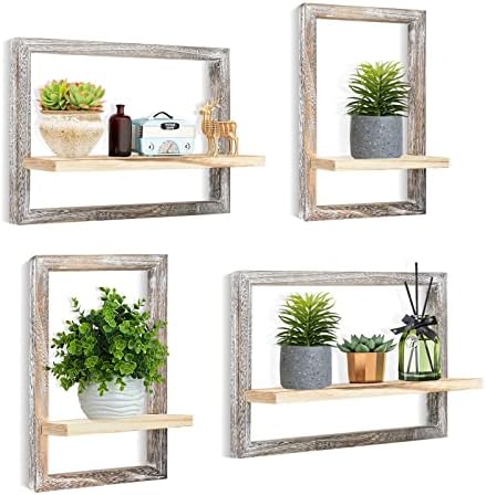 idee-home Floating Shelves for Wall Set of 4 Decorative Hanging Shelf by idee-home