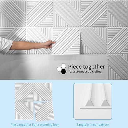 Art3d 3D Textured Accent Wall Panels, 12 x 12 Inch - Image 2