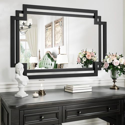 28" x 40" Black Wall Mirror for Decor by AutdotWallMirrors