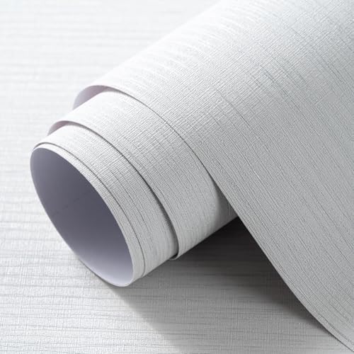 Grasscloth Textured Wallpaper Peel and Stick 24inX393in Fabric Wall Paper - Image 3