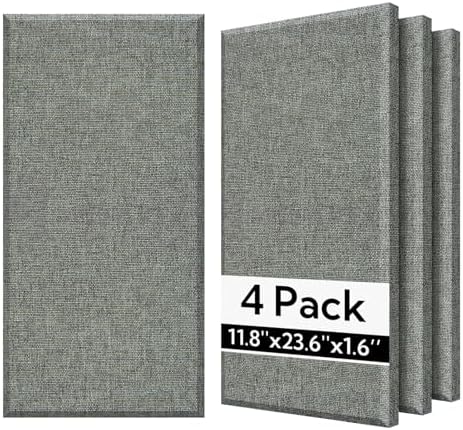 Olanglab Fiberglass Acoustic Wall Panels 4 Pack, 11.8'' x 23.6'' Sound Panels by Olanglab
