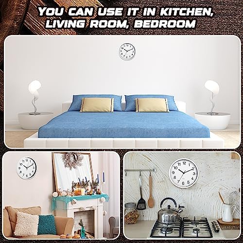 Inbagi 8 Pcs Wall Clock Bulk Silent - Image 7