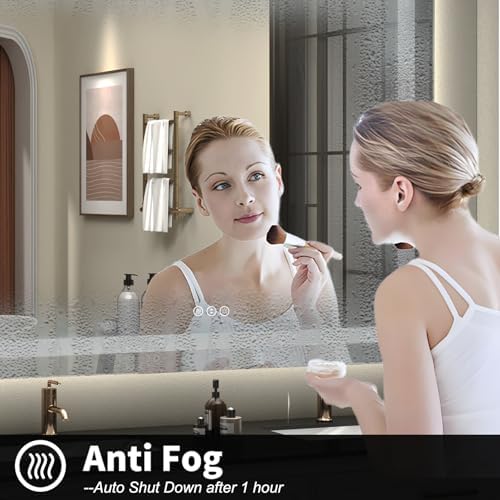 55x36 LED Lighted Bathroom Mirror - Image 4