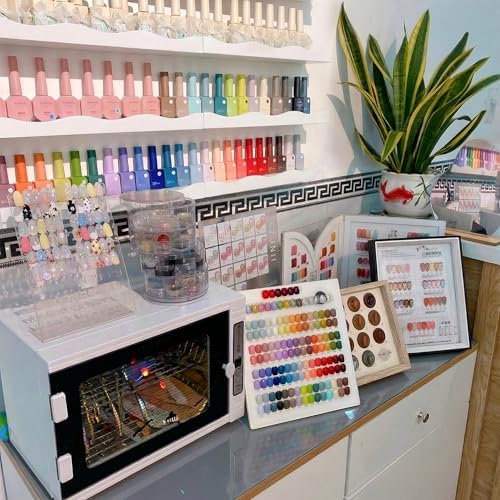 YMVV 15" Nail Polish Racks Wall Mounted Shelf, 6 Pack White Acrylic Nail Polish - Image 6
