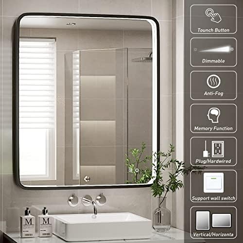 30X36 Inch LED Lighted Bathroom Mirror - Image 4