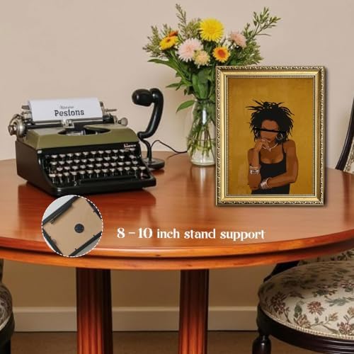 Gold Framed Black Woman Wall Art, Stylish Woman Portrait Print - Image 6