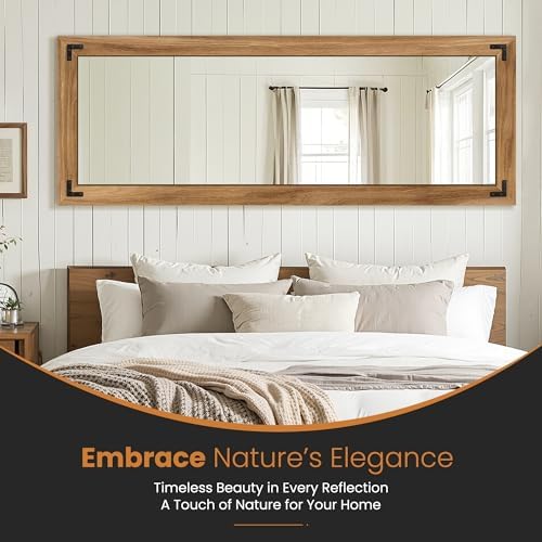 Wood Framed Full Length Mirror for Wall - Image 2