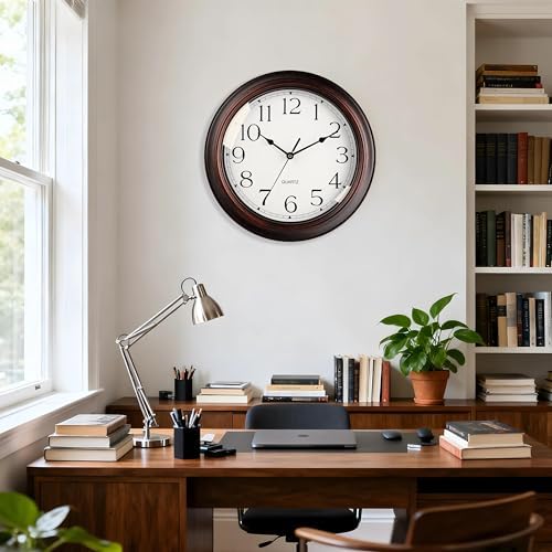 KECYET 16" Wall Clocks Battery Operated Silent Vintage - Image 3