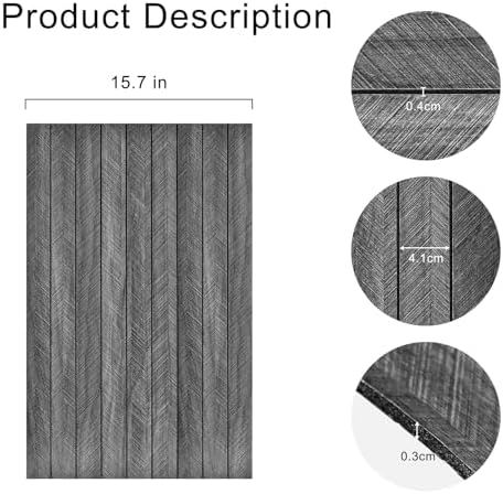 3D Faux Wood Slat Wall Panel – Peel and Stick Self Adhesive Soundproof Foam - Image 4