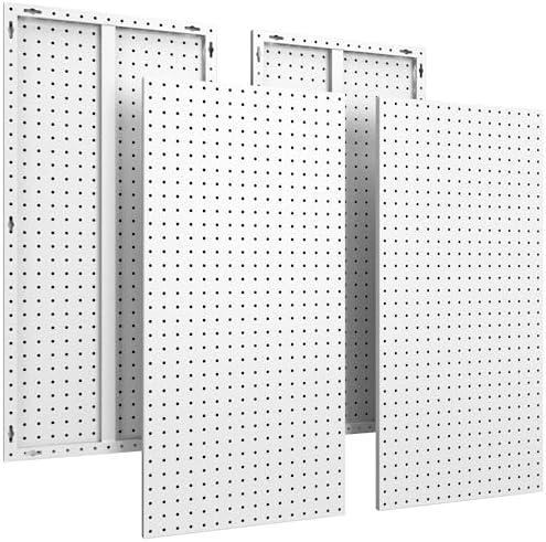 4 Pcs Metal Pegboard Panels 16x33in by Amoowis
