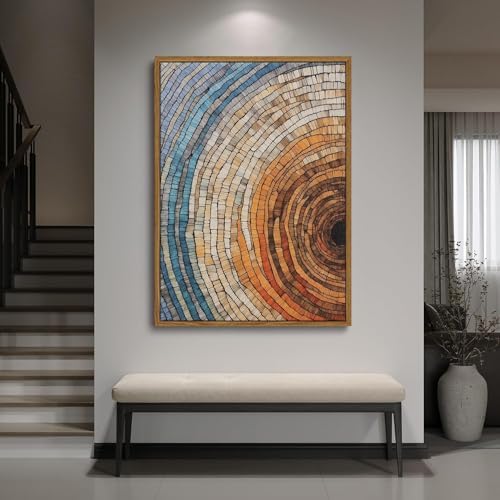 Tree Ring Wall Art Framed, Modern Nature Decor - Image 4
