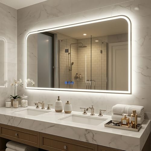 Antok LED Bathroom Mirror 55" L x 30" W, LED Mirror - Image 2