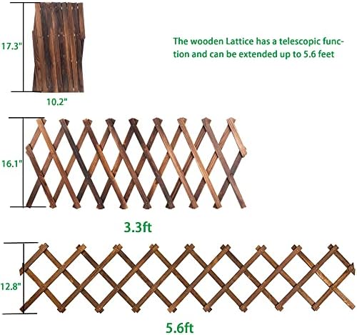 Avalution Extensible Natural Garden Wooden Fence Lattice - Image 2