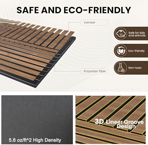 Acoustic Wall Panels 6-Pack 24"x24", Sound Dampening 6x4ft Panels - Image 3