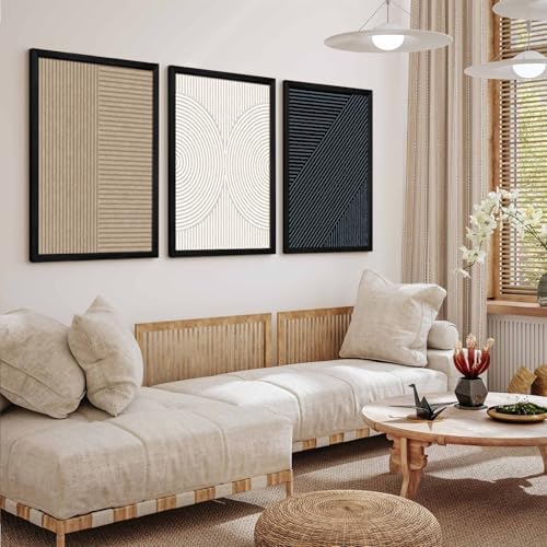 Modern Abstract Pictures Wall Art Boho Neutral Canvas Wall Art Minimalist Line - Image 6
