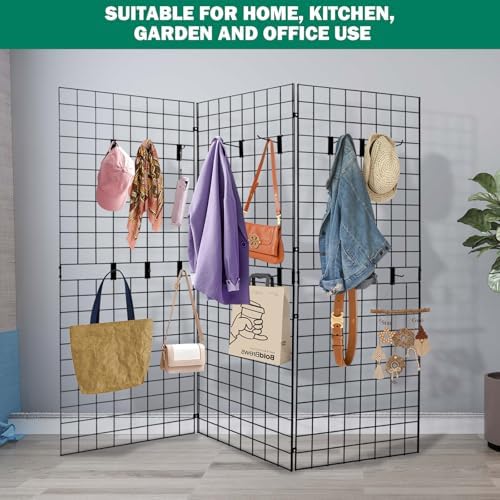 Heavy Duty Portable Gridwall Display Panels – 3 × 2' × 6' Black Metal Wall & - Image 2