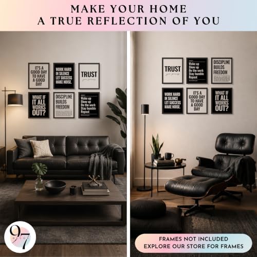 Set of 6 Motivational Wall Art, Inspirational Office Wall Decor - Image 4