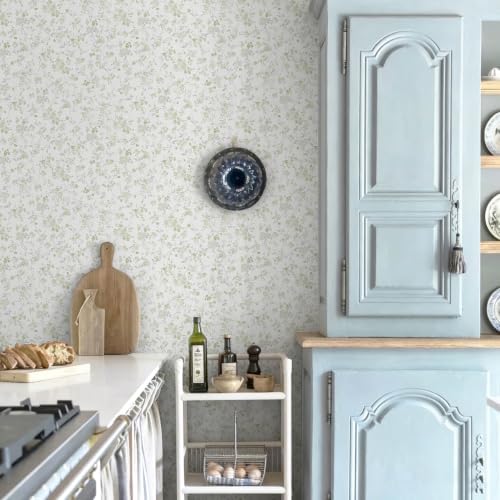 Peel and Stick Wallpaper for Nursery Green Cherry Blossom Waterproof - Image 5