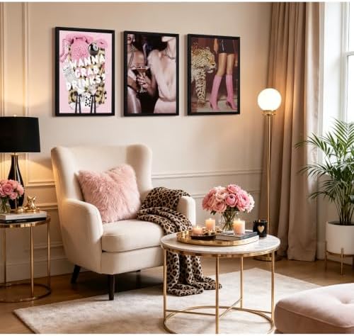 Pink Cheetah Wall Art Leopard Room Decor Pictures Fashion Prints Poster - Image 6