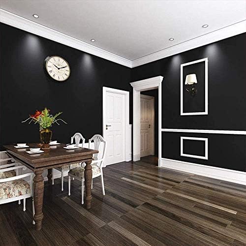 15.7" x 236.2" Black Wallpaper Self Adhesive and Removable Peel and Stick - Image 3