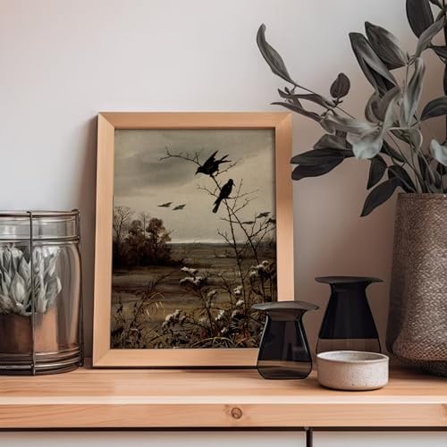 uniro 7Pcs Halloween Dark Retro Wall Art Prints, Gothic Aesthetic Paper Posters - Image 7