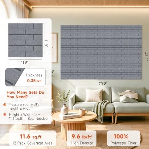 Acoustic Panels, Brick Sound Proof Foam Panels - Image 2