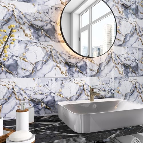 Marble Peel and Stick Backsplash 23.6 x11.8 in - Image 3