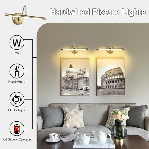 JOOSENLUX Modern LED Picture Lights Fixtures, Art Decor Metal Artwork Mini - Image 4