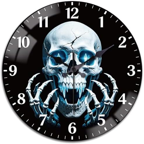 peacoblue Cool Skull Wall Clocks Battery Operated by PEACOBLUE
