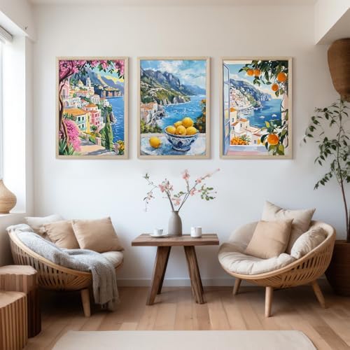 Italy Amalfi Coast Wall Art Posters Italian Travel City Canvas Wall Decor Italy - Image 5