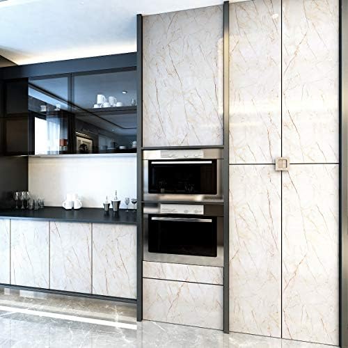 Livelynine Cream White Marble Contact Paper - Image 3