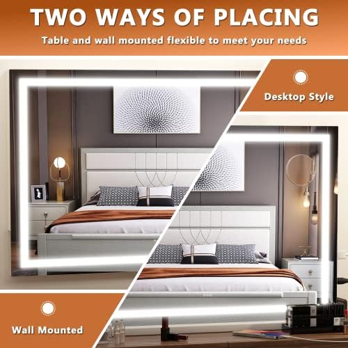 Hasipu Vanity Mirror with Lights, Lighted Makeup Mirror with Dimmable 3 Modes - Image 4