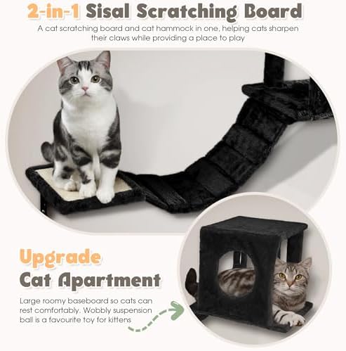 7-in-1 Wall Mounted Cat Climber Set, Cat Furniture Set - Image 5