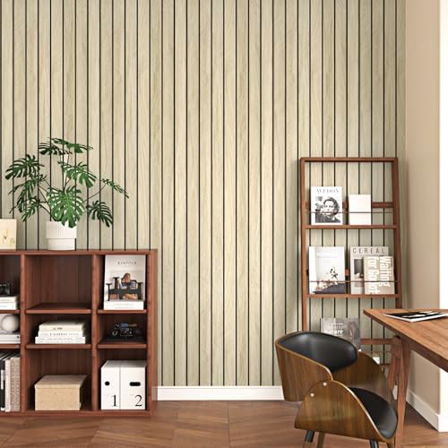 Wallercity Light Brown Peel and Stick Wood Panels - Image 4