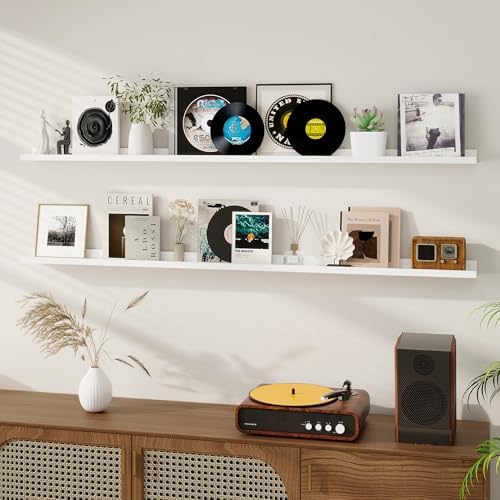 Dreamland Picture Ledge Shelf for Wall, Floating Shelves Set of 2, 72 inch Long - Image 3
