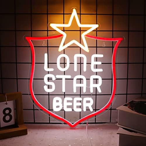 Lone Star Neon Signs for Wall Decor Neon Lights for Bedroom Led Signs Suitable by JFLLamp