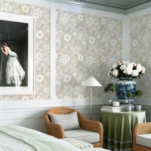 JiffDiff Floral Wallpaper Peel and Stick 17.3"x118" - Image 5