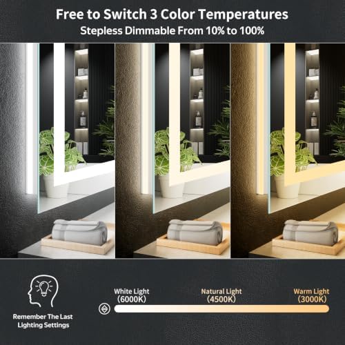 32"x32" LED Bathroom Mirror - Image 4